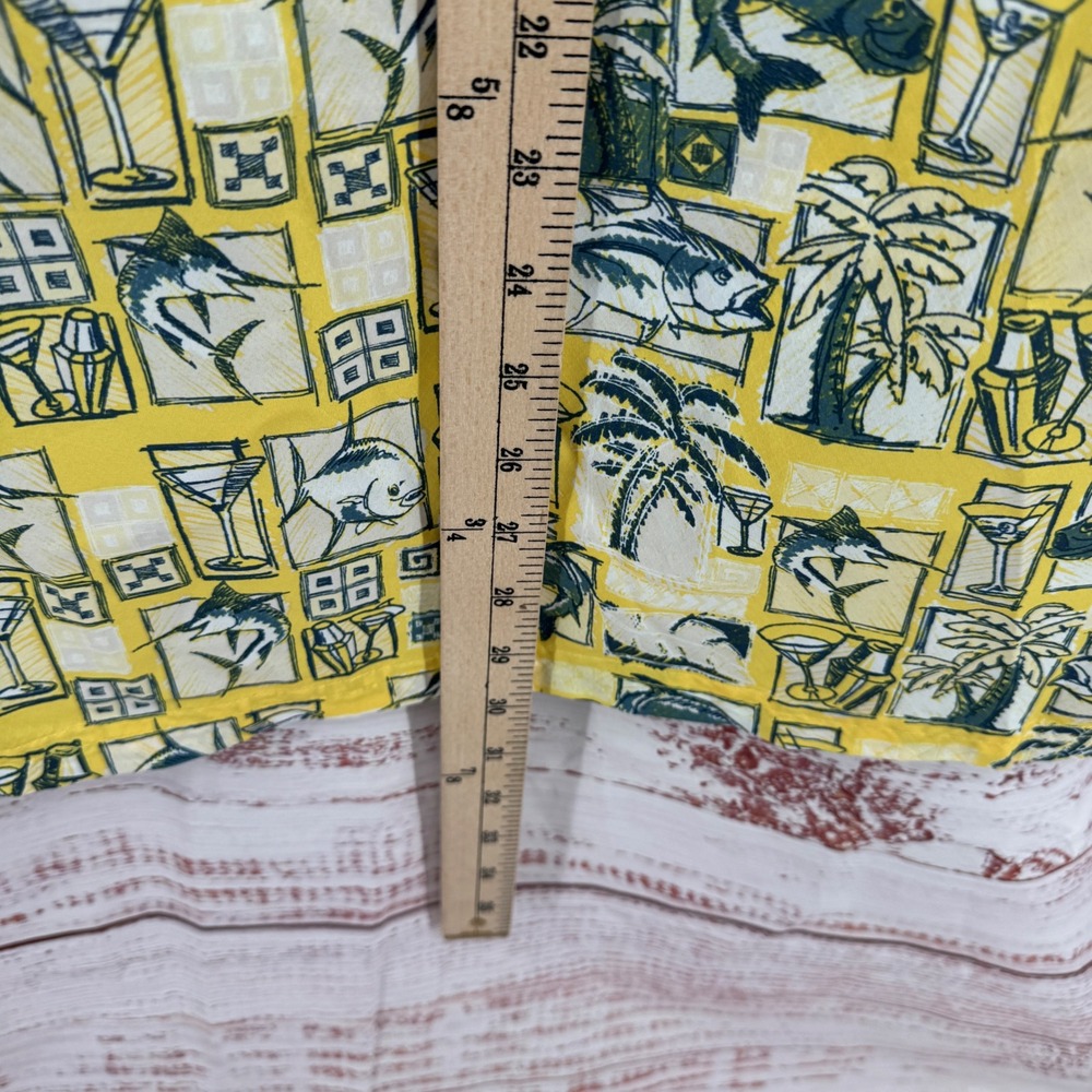 Columbia PFG Shirt Mens Medium Tropical Fish Cocktails Palm Tree Print Vented - Picture 11 of 12